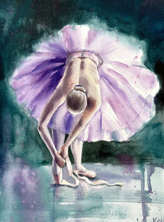 A purple ballerina