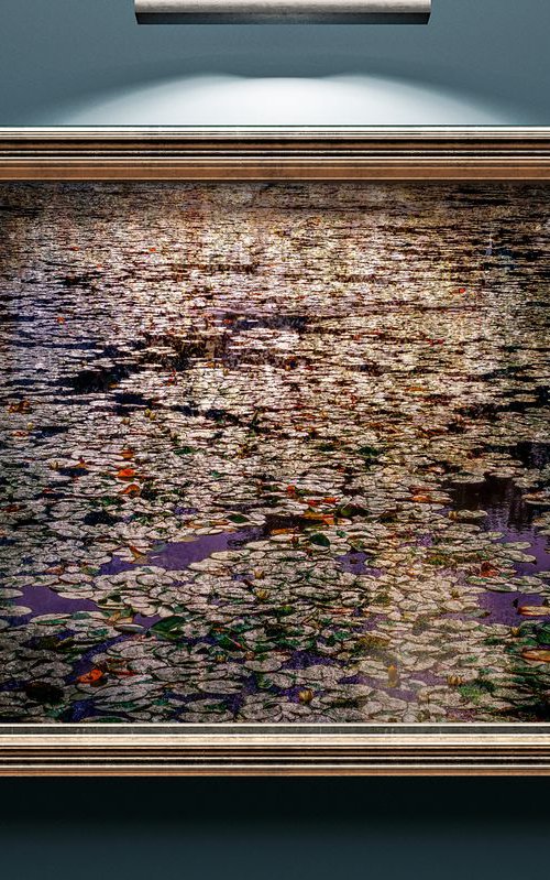 Waterlilies Autumn Palette. Original Signed Digital Art. Limited Edition PRINT by Retne. by Retne