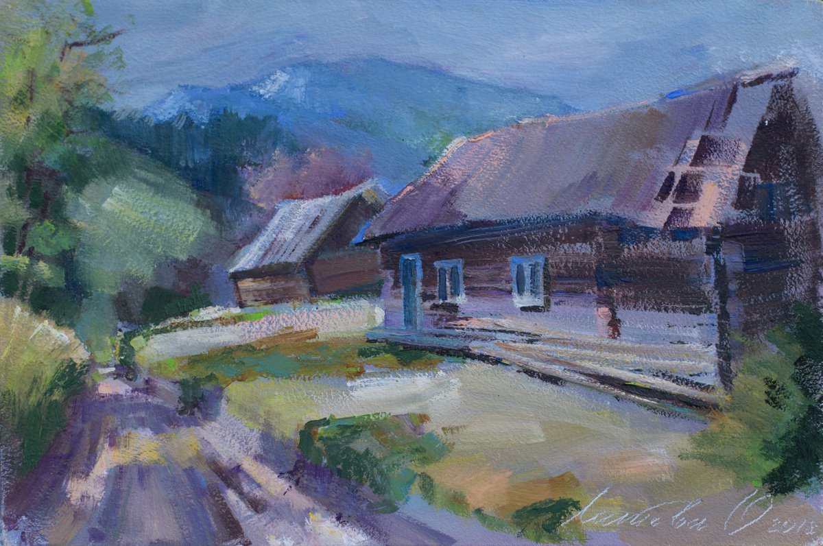 Old house in the village by Olha Laptieva