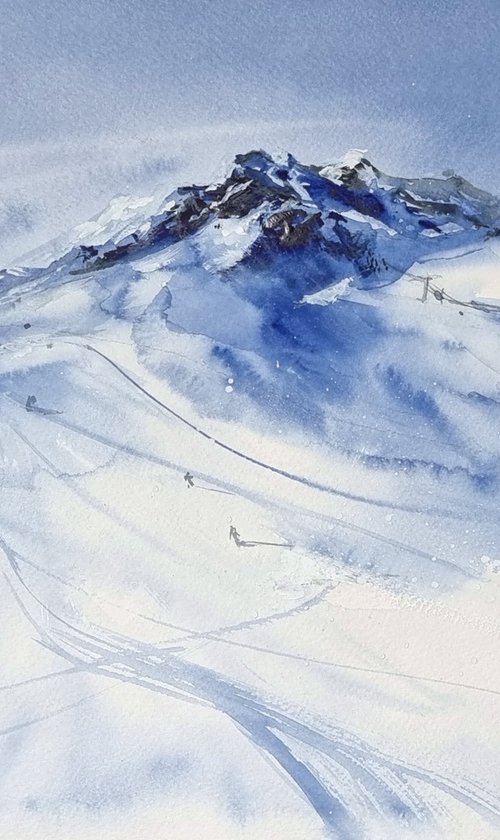 Mountains. Ski slopes by Elena Genkin