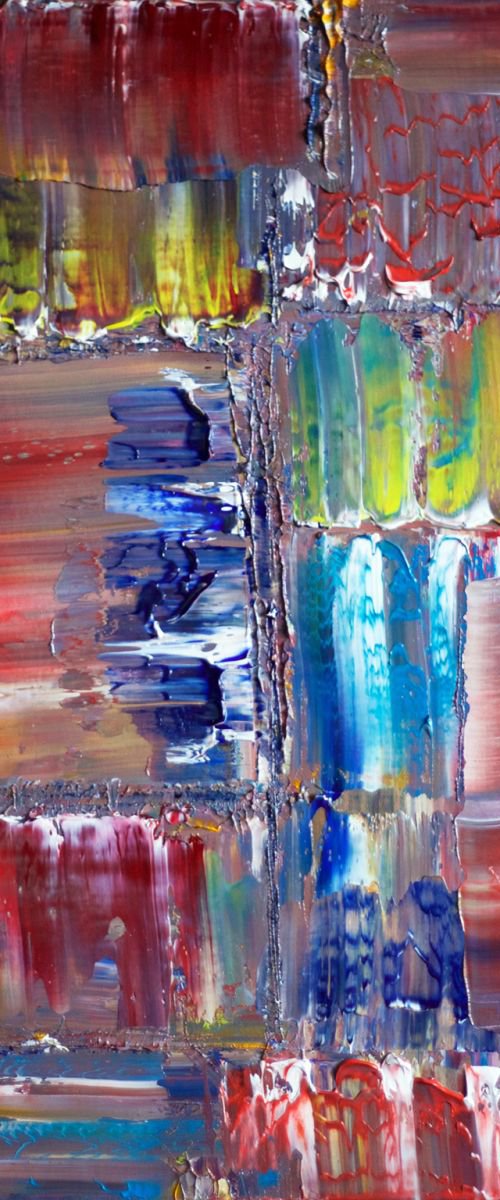 "Crash Into Me" - New Colorful Abstract Oil Painting On Canvas by Preston M. Smith (PMS)