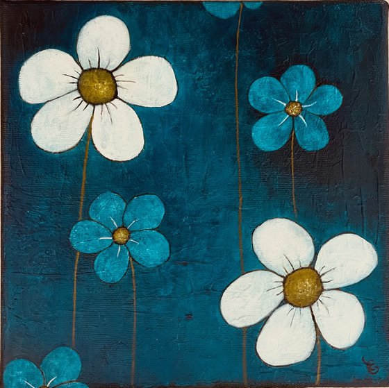 The blue daisies
