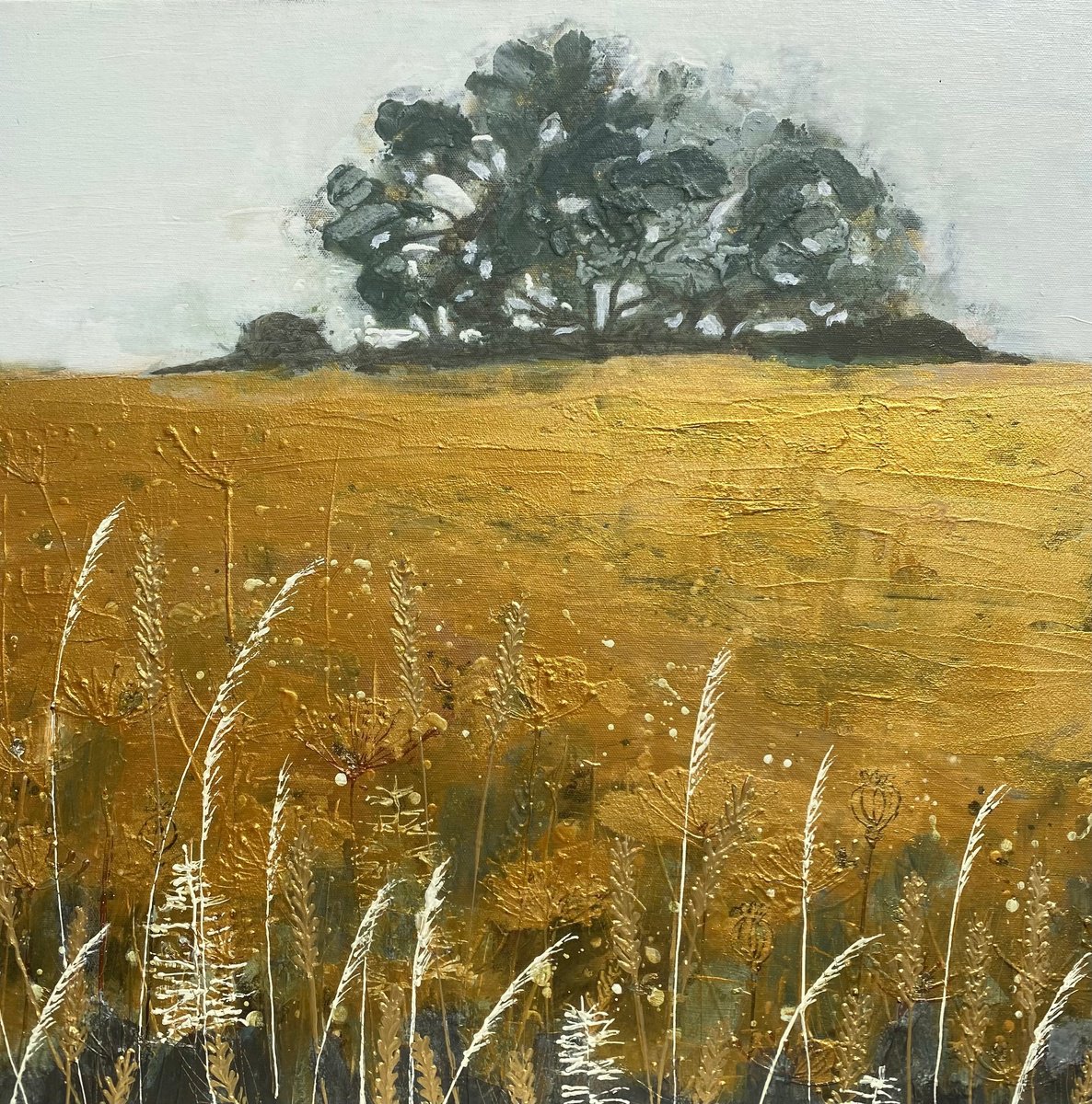 Impressionistic Landscape Acrylic Painting By Elizabeth Westcott, 24 X 24, Time To Speak Of Love, Original Artwork