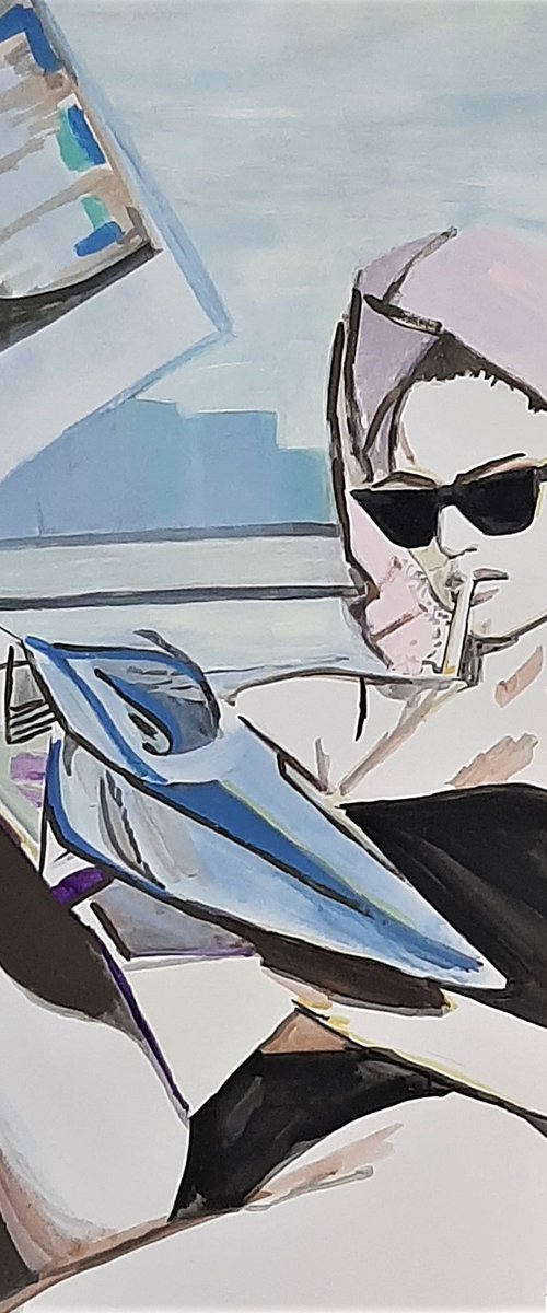 Relaxation / 80 x 70 cm by Alexandra Djokic