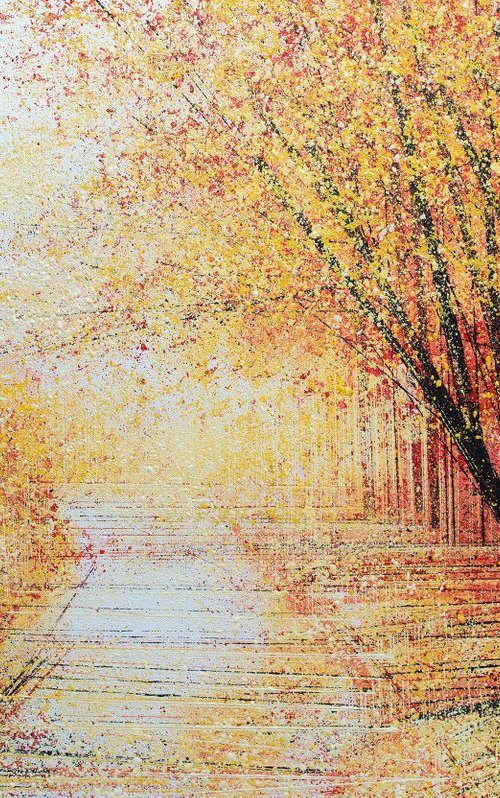 Autumn Trees At Sunset by Marc Todd