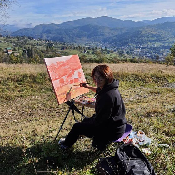 Colors in the mountains in autumn