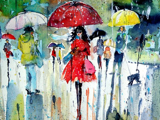 Rain, colors, people...