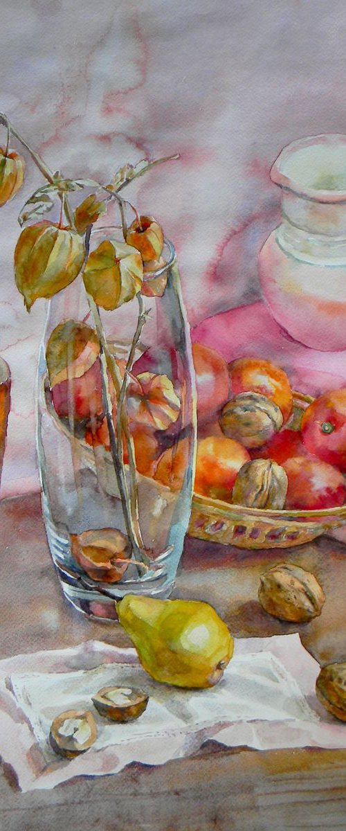 Still life with Sicilian oranges by Liudmyla Chemodanova