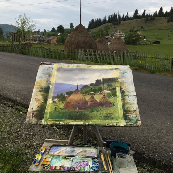 Carpathians. Haystacks