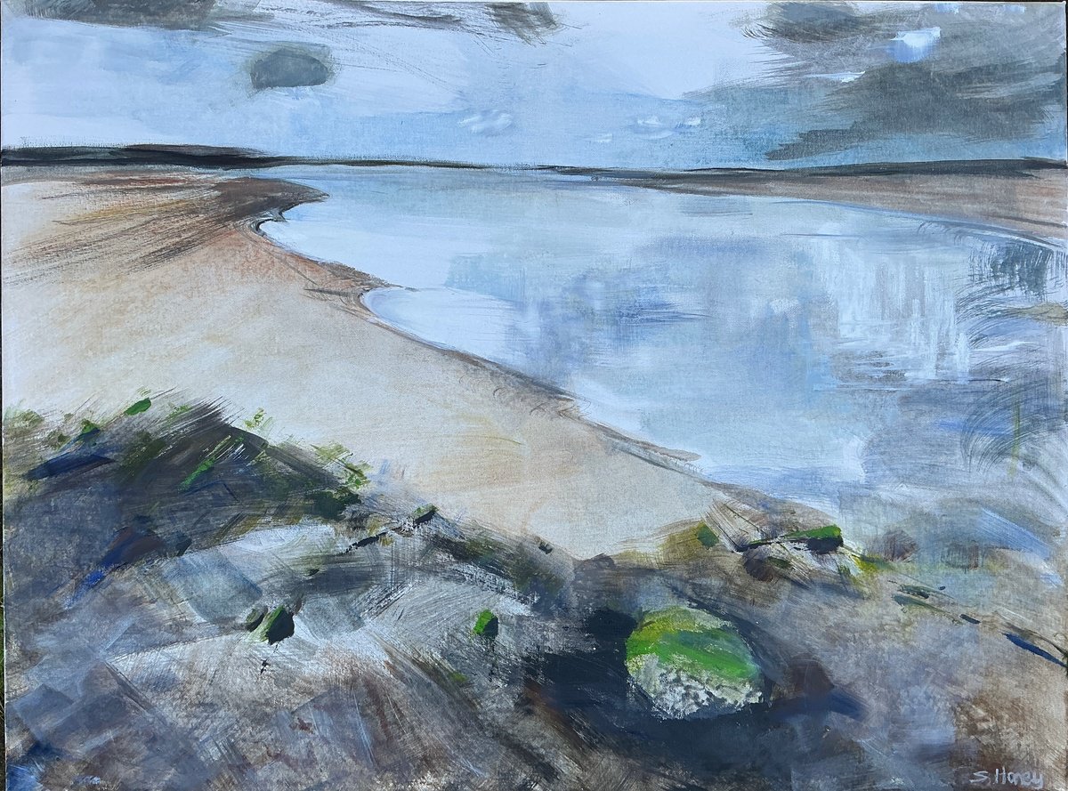 Expressive Landscape Oil Painting By Sandra Haney, 31 X 24", Belhaven, Original Artwork