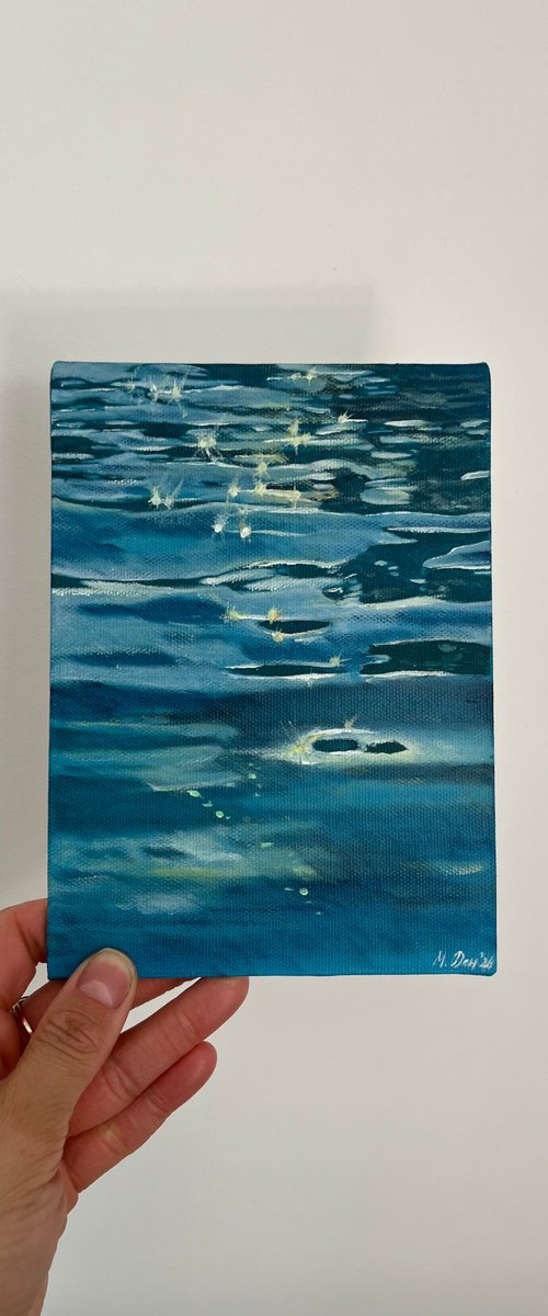 Shining water 18x13 cm by Myroslava Denysyuk