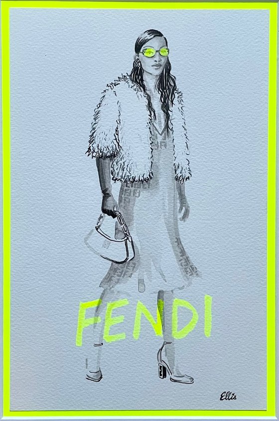 Fendi Original Fashion Illustration