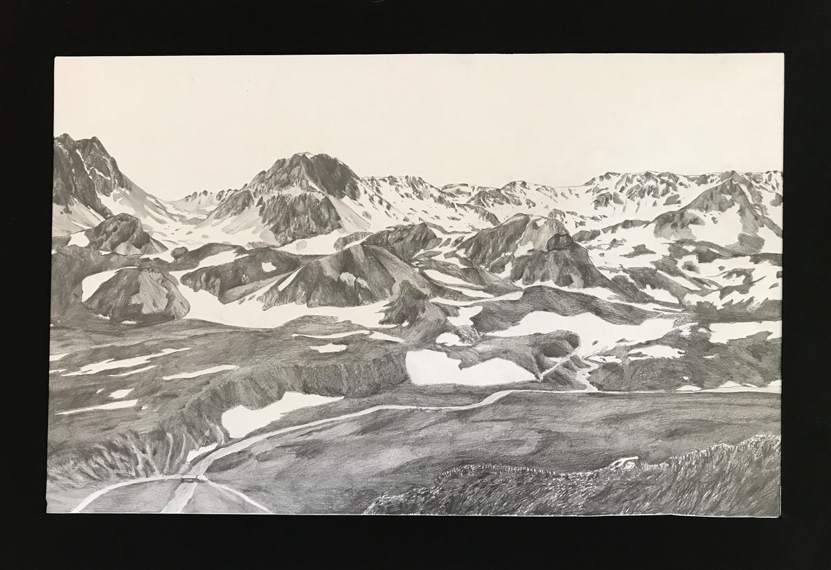 Photorealistic Pencil Drawing , Mount Thabor By Sofia Fresia, 24 X 16, Artwork For Sale On Artfinder