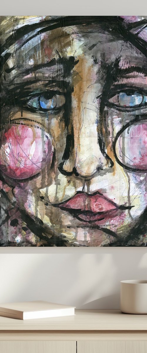 Funky Face Clown by Kathy Morton Stanion