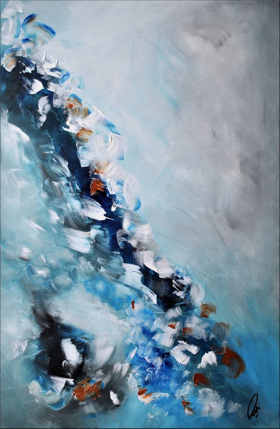 Emotional III  - Abstract Art - Acrylic Painting - Canvas Art - Framed Painting - Abstract Sea Painting - Ready to Hang