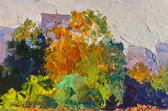 Autumn Meadows Outside the City