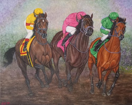 Horse racing Derby by Sofya Mikeworth