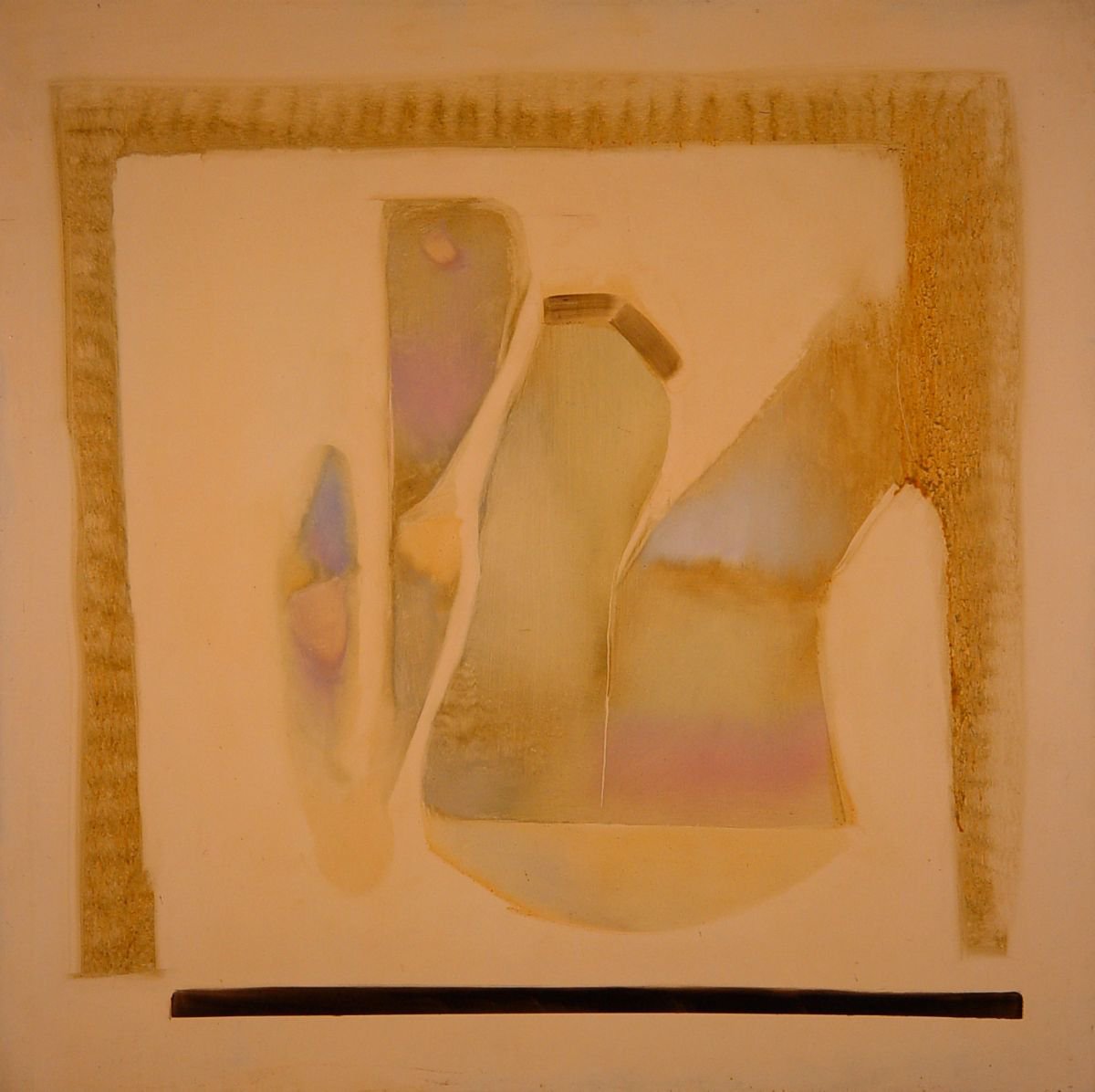 Abstract Oil Painting By Frederic Belaubre, 39 X 39, Metafigure #8 , 100X100Cm, Original Artwork