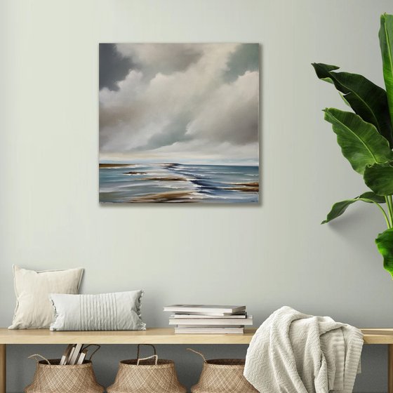 Where The Tides Take Us - Original Seascape Oil Painting on Stretched Canvas