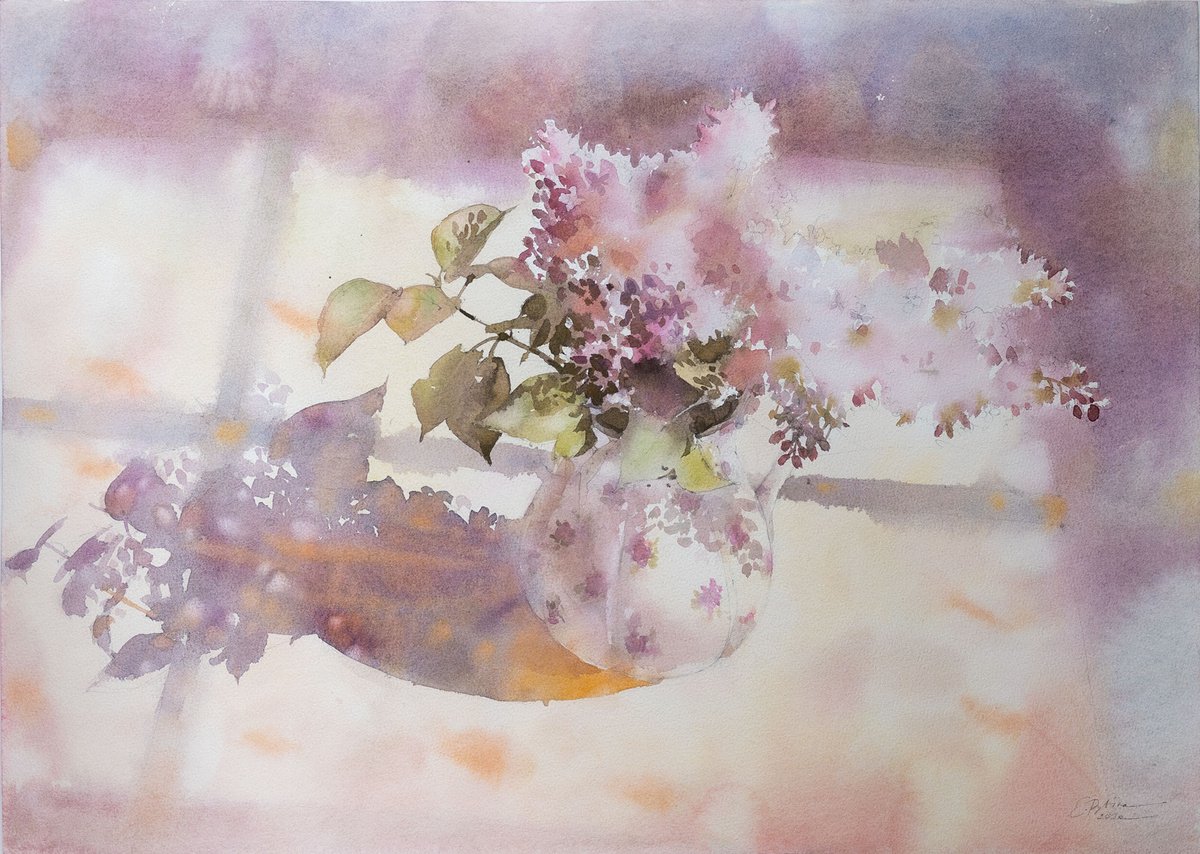 Lilacs in a vase by Ekaterina Pytina