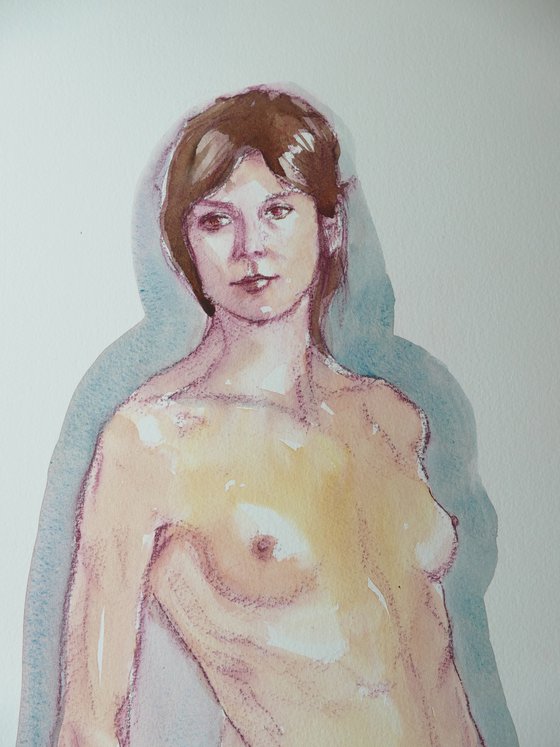 Standing female nude