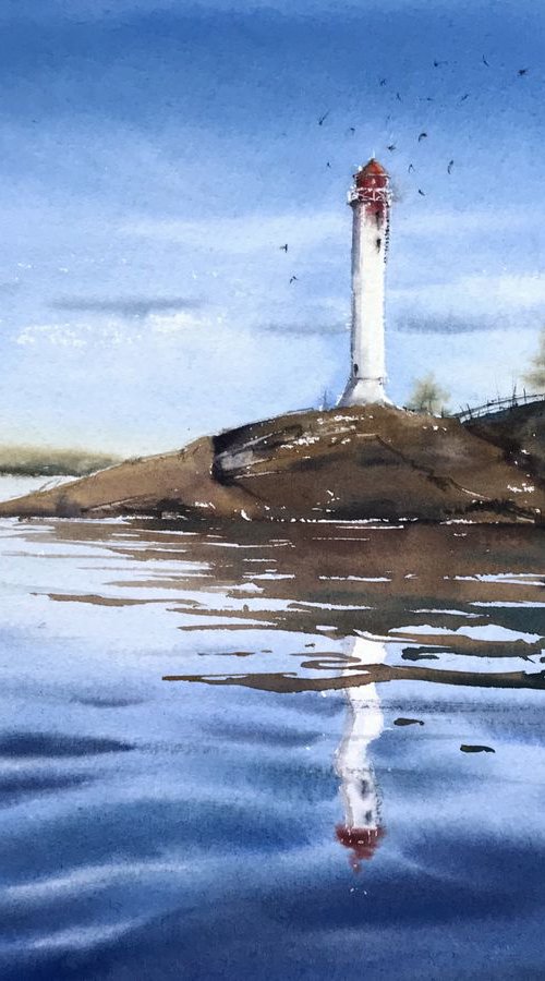 Lighthouse, Kronstadt by Eugenia Gorbacheva