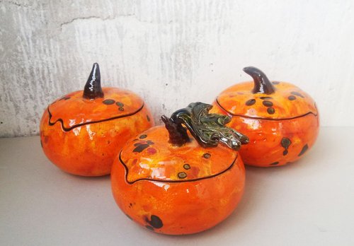 Ceramic | Set of pumpkins by Monika Jonuškaitė