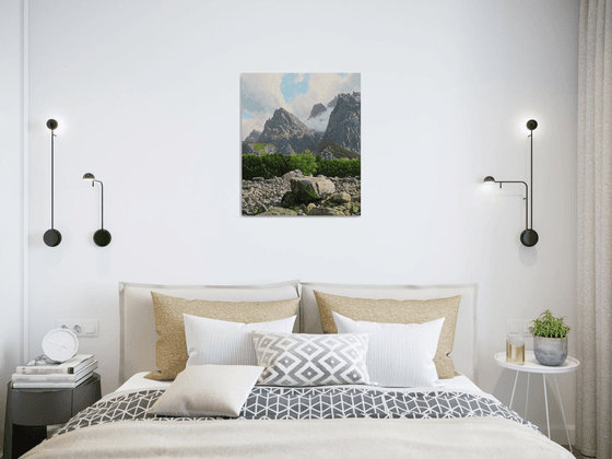 Morning in a mountain valley
