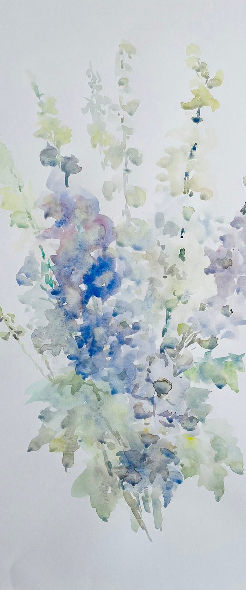 Blue bells 19,7x27,5 in by Elena Klyan