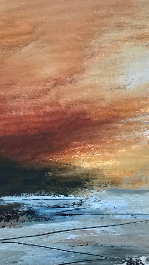 Sunset Over Putsborough by Belinda Reynell