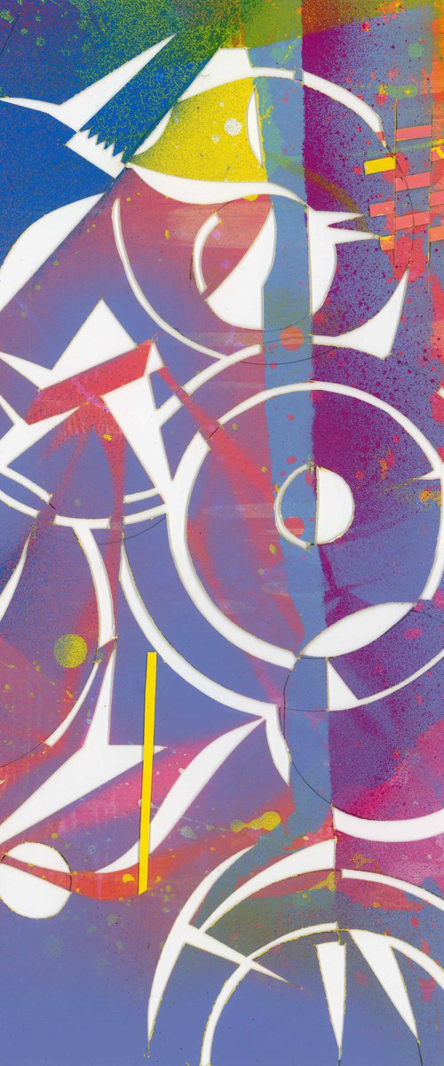 abstract cycles collage by Alfred Ng