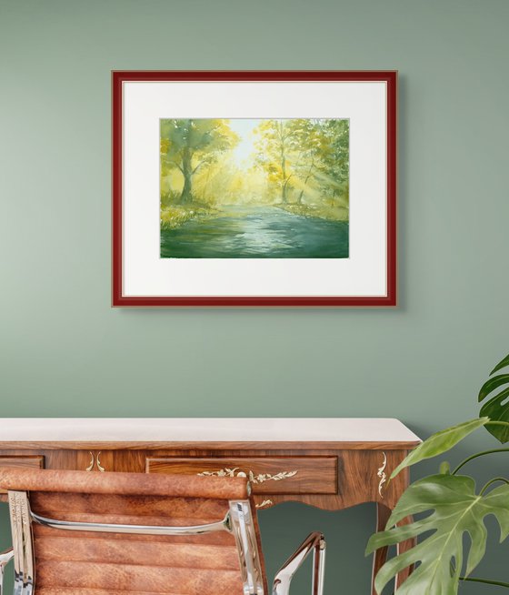 Woodland River Sunburst