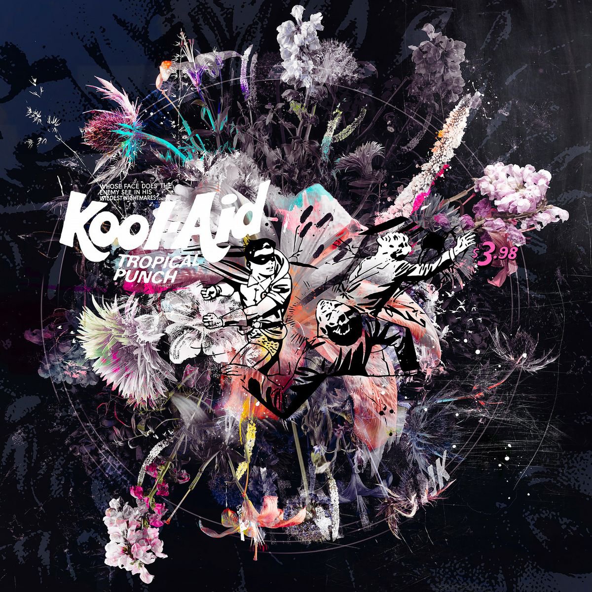 Botanical Painting By Teis Albers, 39 X 39", Tropical Punch, Original Artwork