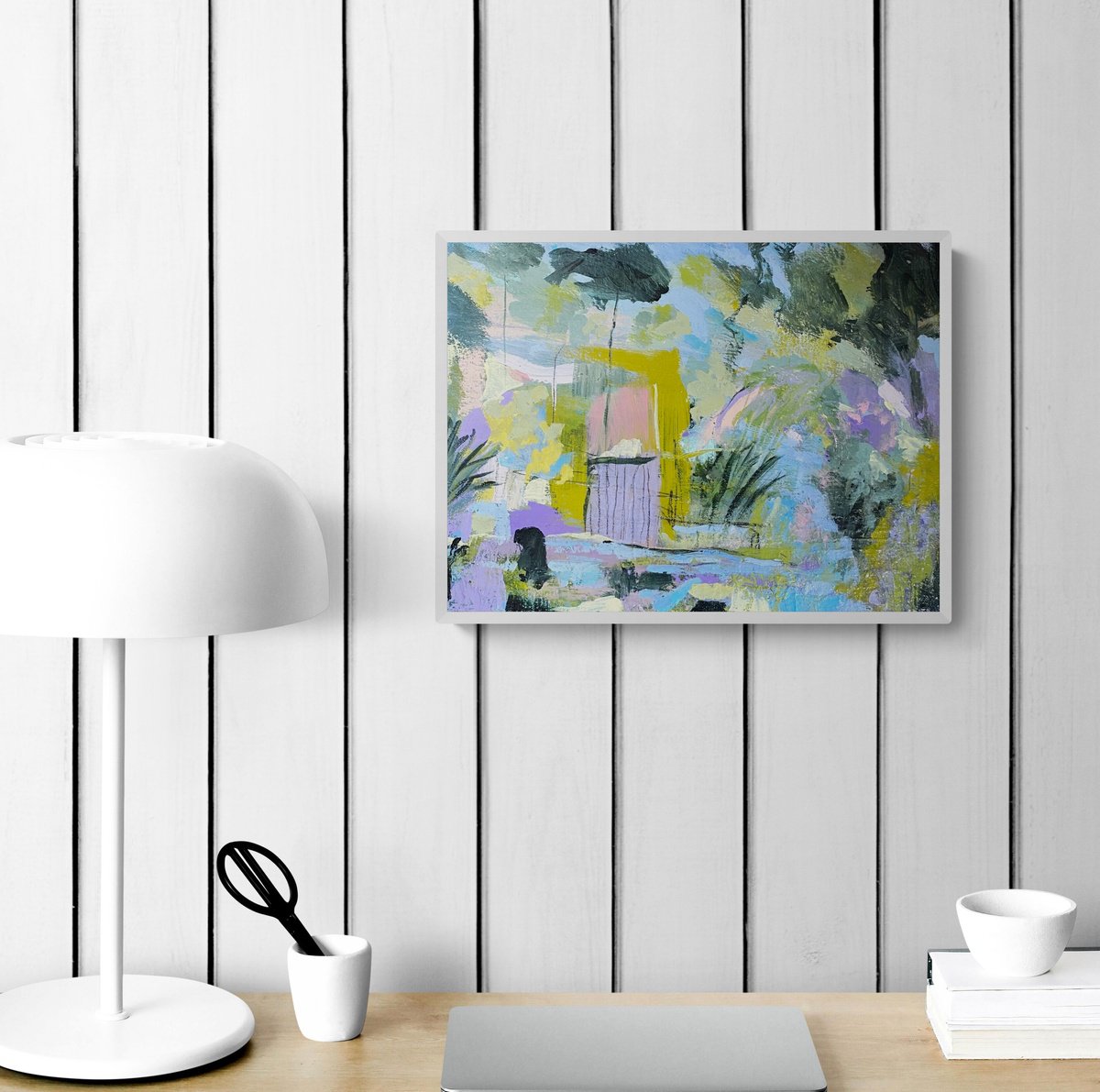 Abstract Landscape Acrylic Painting By Nikki Wheeler, 16 X 12", A Life Beyond, Original Artwork