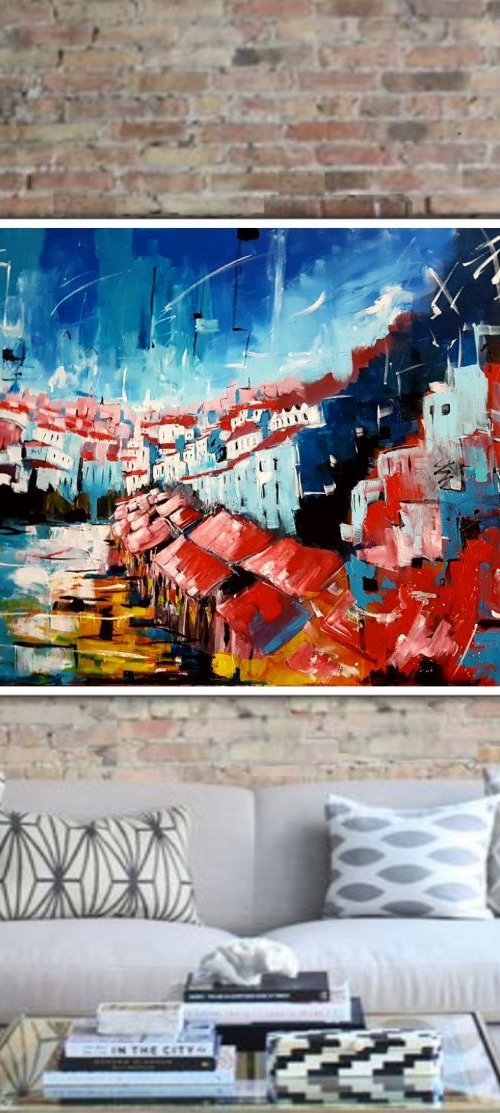 N33 Bright acrylic on canvas 140x90 cm by Lukasz Lepik
