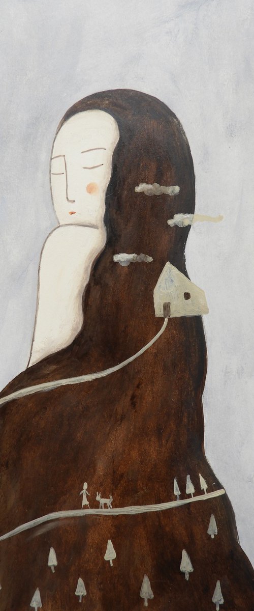 The woman with long hair by Silvia Beneforti
