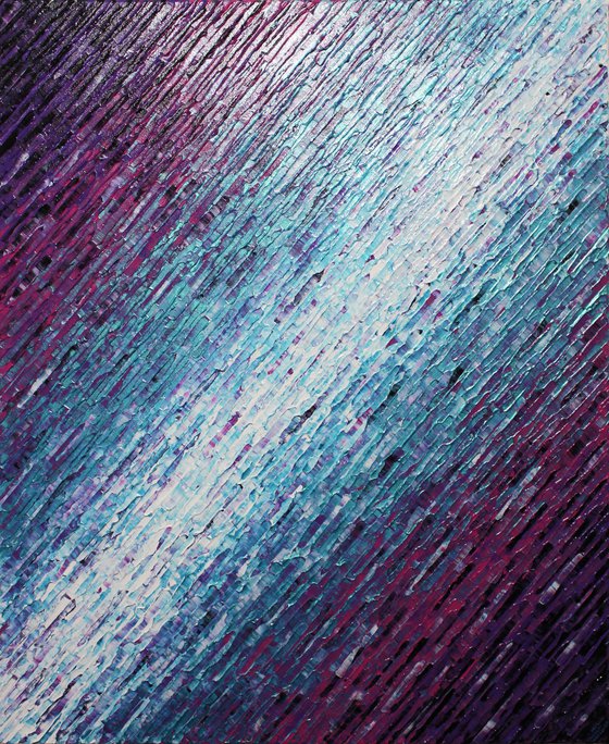 White blue pink purple knife texture