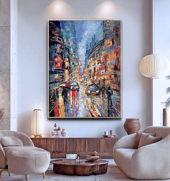 Rainy City Reflections