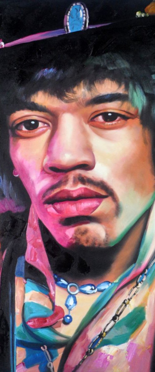 Jimi Hendrix Portrait by Di Capri