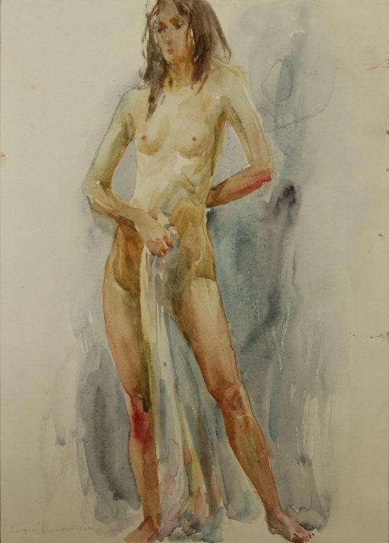 Standing nude