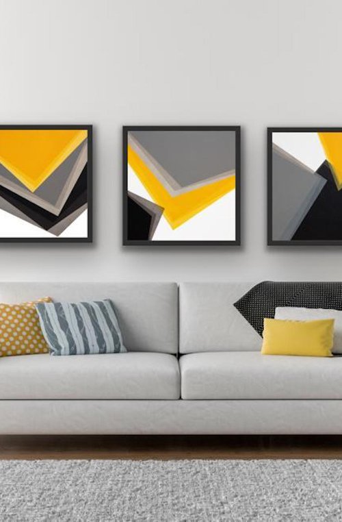 Geometric Triptych by Catia Goffinet
