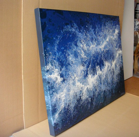 Seascape Painting "Sea Lace" 70 x 90 cm