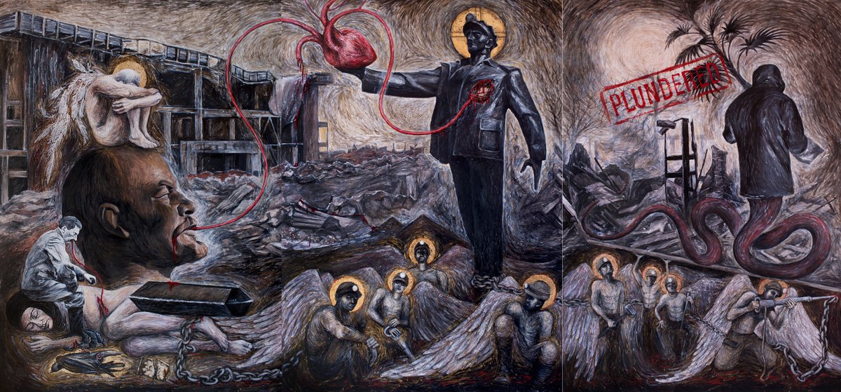 Requiem for Donetsk (triptych) by Kateryna Goncharova