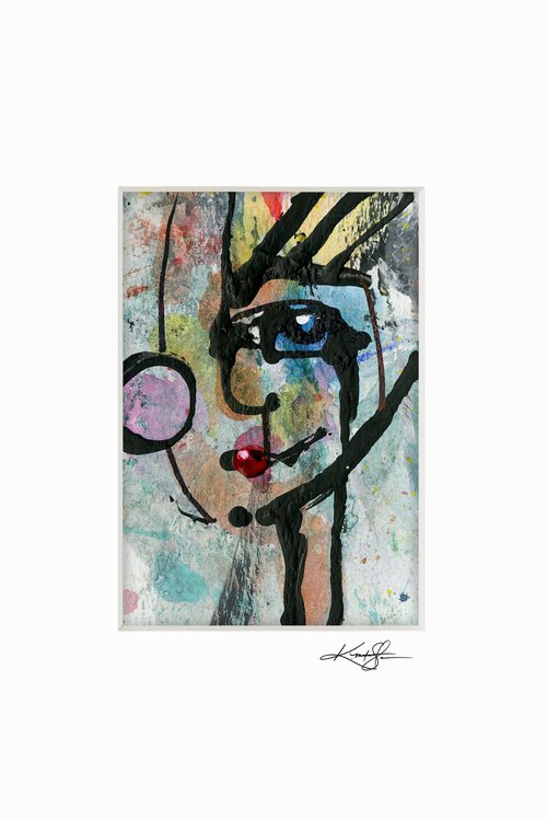 Little Funky Face 17 - Abstract Painting by Kathy Morton Stanion by Kathy Morton Stanion
