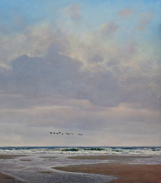 Geese  above  the Northsea.