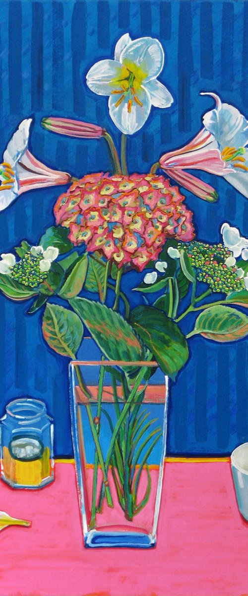 Large Still Life with Lillies by Richard Gibson