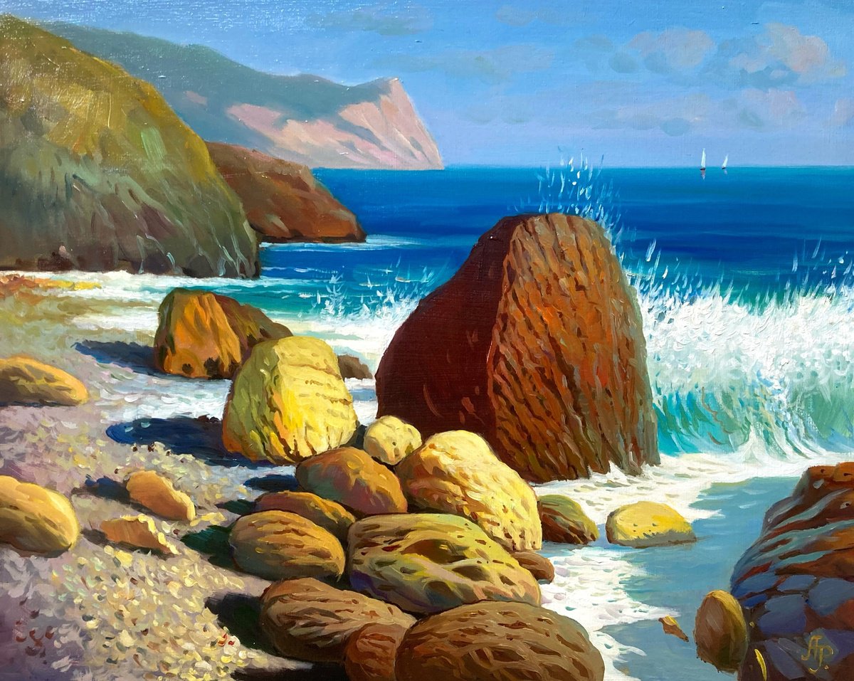 Photorealistic Oil Painting , Coast By Olena Romanenko, 20 X 16, Artwork For Sale On Artfinder