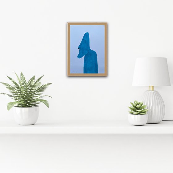 Turquoise blue Moai