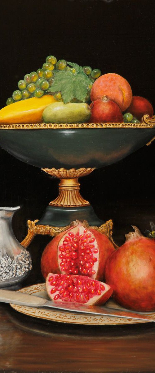 Still life with pomegranates by Tim Wetherell
