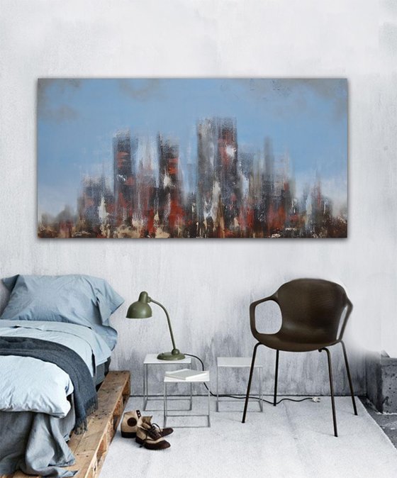 sky scrathes III  (140 x 70 cm)